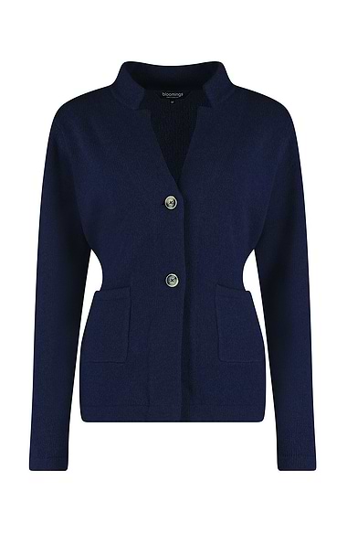 Ladies Lambswool Knitted Notched Collar Blazer