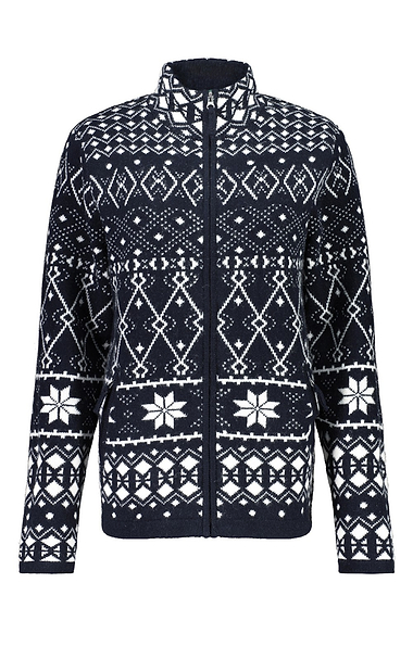 Ladies Lambswool Icelandic Zip Cardigan