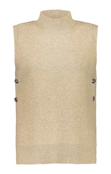 Ladies Button Side Knitted Tank