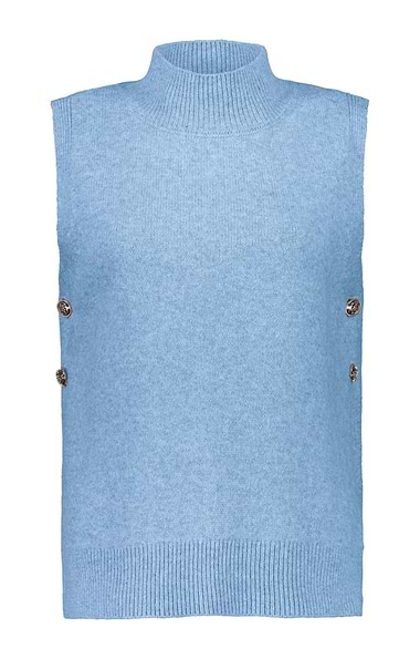 Ladies Button Side Knitted Tank