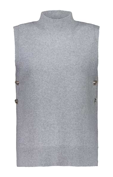 Ladies Button Side Knitted Tank