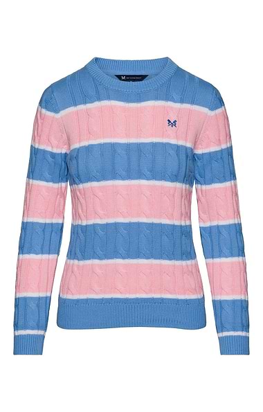 Ladies Crew Clothing Heritage Cable Knit Jumper
