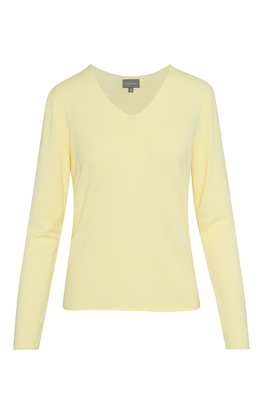 Ladies Long Sleeve V-Neck Knitted Sweater