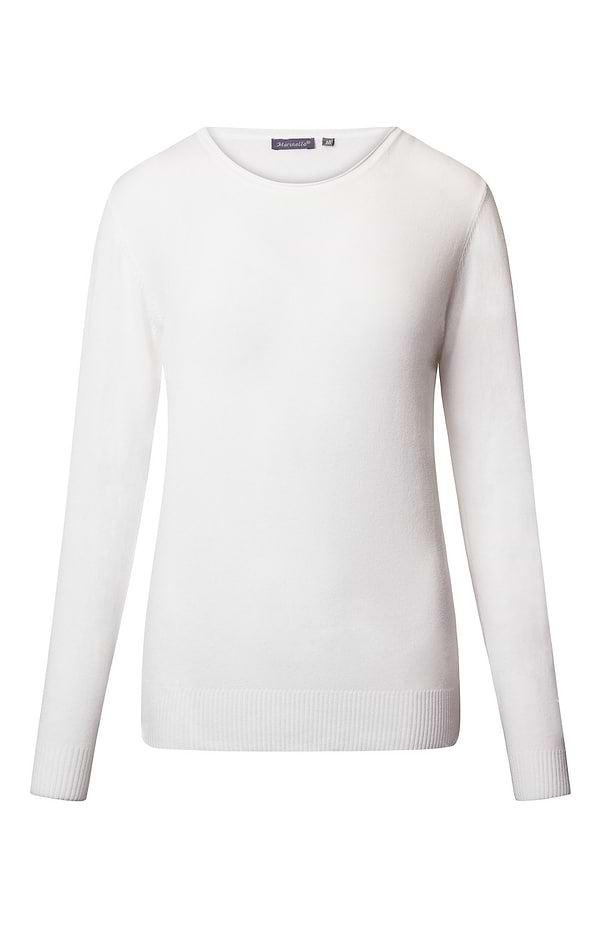 Ladies Long Sleeve Knitted Crew Pullover