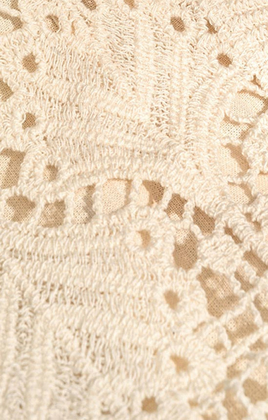 Ladies Crochet Crew Neck Sweater
