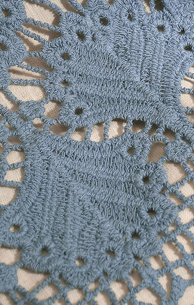 Ladies Crochet Crew Neck Sweater