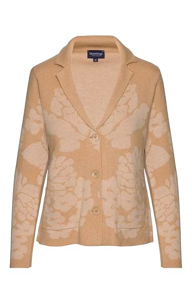Ladies Pure Cotton Knit Floral Print Jacket