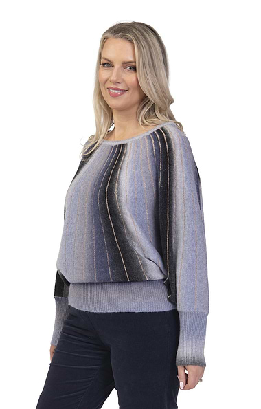 Ladies Ombre Batwing Knitted Jumper