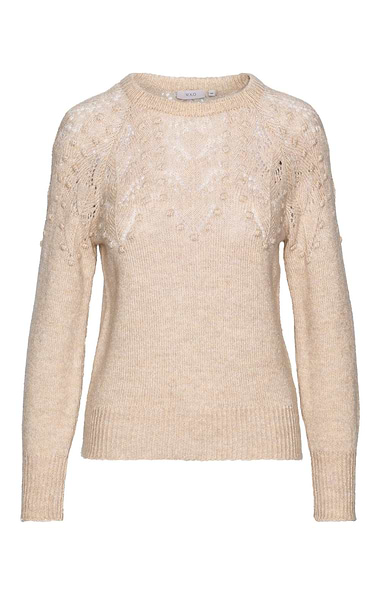 Ladies Pointelle Crew Neck Jumper