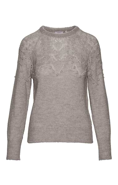 Ladies Pointelle Crew Neck Jumper