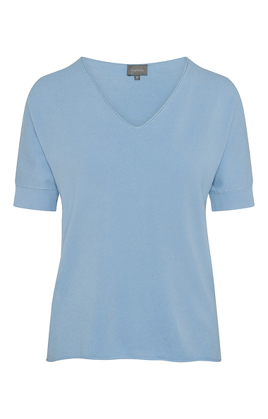Ladies Fine Knit V Neck T-shirt