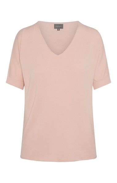 Ladies Fine Knit V Neck T-shirt