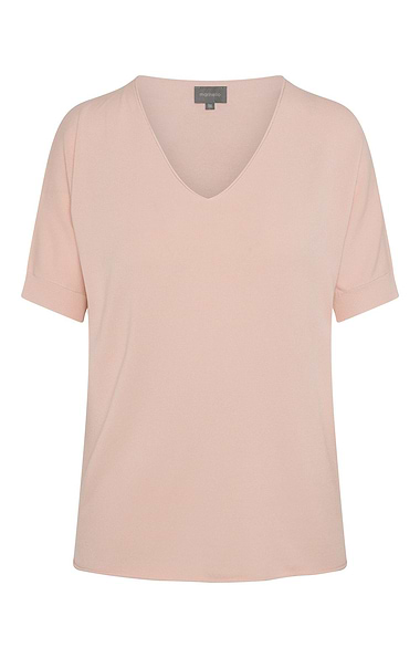 Ladies Fine Knit V Neck T-shirt