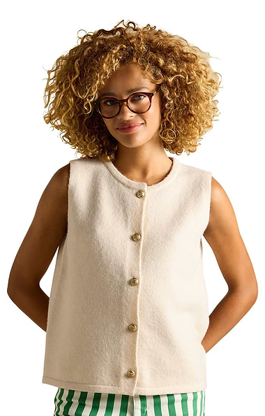 Ladies Joules Holly Knitted Button Tank
