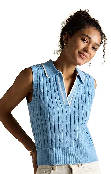 Ladies Joules Janey Cable Tank Top