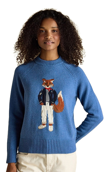 Ladies Joules Jonty Crew Neck Intarsia Jumper