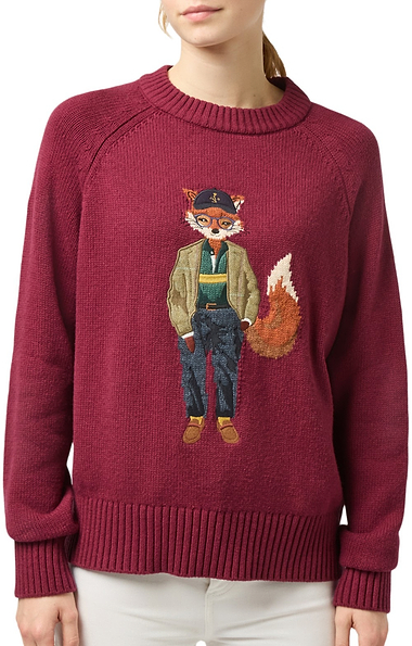 Ladies Joules Jonty Crew Neck Intarsia Jumper