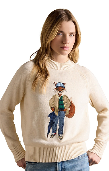 Ladies Joules Jonty Crew Neck Intarsia Jumper
