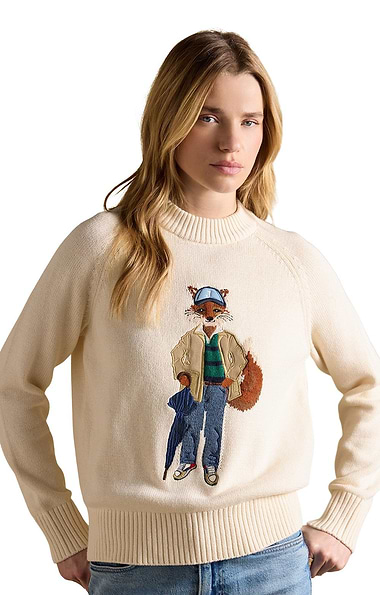 Ladies Joules Jonty Crew Neck Intarsia Jumper