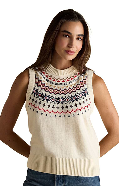 Ladies Joules Alba Nordic Fairisle Tank Top