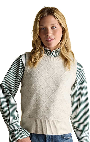 Ladies Joules Reid Fancy Knit Tank Top
