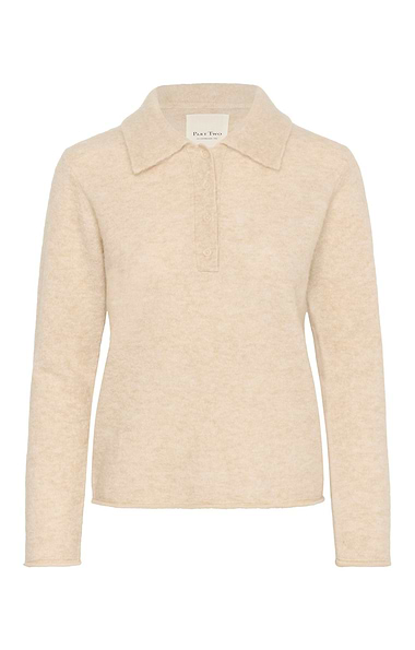 Ladies Part Two Silya Wool Rich Collared Sweater