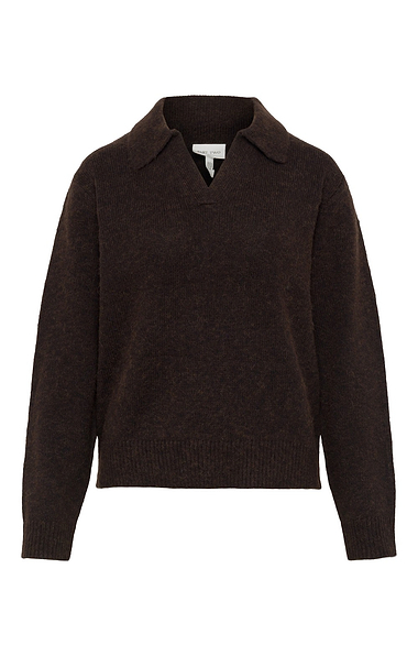 Ladies Part Two Charlott Striped Knit Polo Jumper
