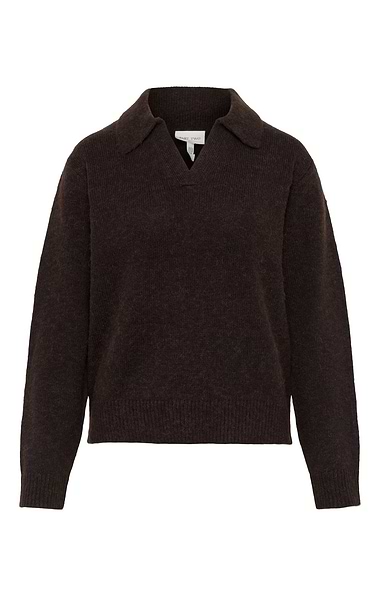 Ladies Part Two Charlott Striped Knit Polo Jumper