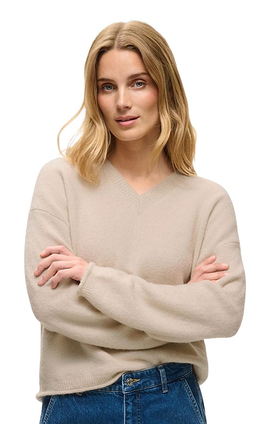 Ladies Part Two Chanilla Alpaca V-Neck Jumper