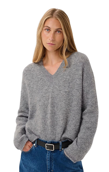 Ladies Part Two Chanilla Alpaca V-Neck Jumper