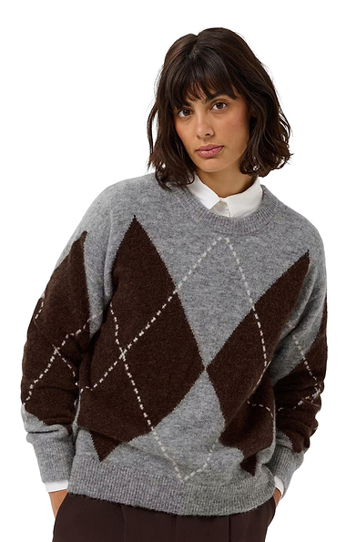 Ladies Part Two Soyaya Alpaca Argyle Jumper