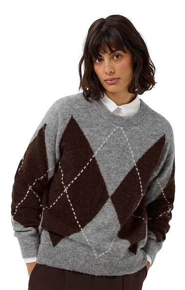 Ladies Part Two Soyaya Alpaca Argyle Jumper