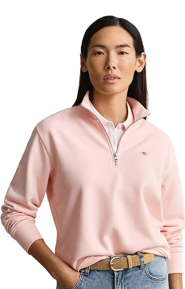 Ladies Gant Shield Half Zip Sweatshirt