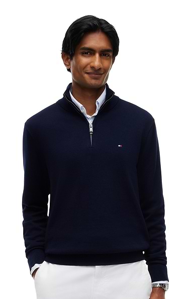 Men's Tommy Hilfiger Half-Zip Mock Turtleneck Jumper