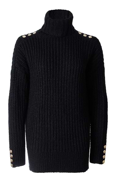 Ladies Holland Cooper Button Knit Roll Neck