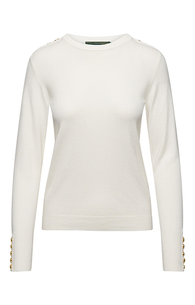 Ladies Holland Cooper Button Knit Crew Neck