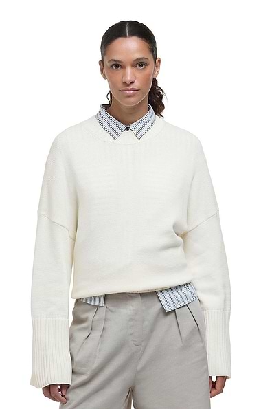 Ladies Barbour Birdie Oversized Cotton and Wool Jumper