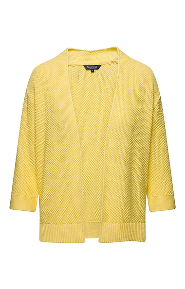 Ladies Edge to Edge Cropped Sleeve Knit Cardigan