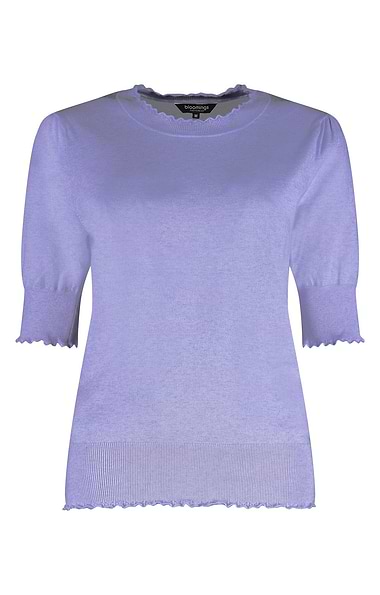 Ladies Scalloped Edge Short Sleeved Top