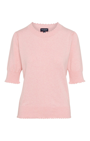Ladies Scalloped Edge Short Sleeved Top