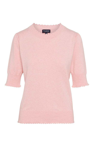 Ladies Scalloped Edge Short Sleeved Top