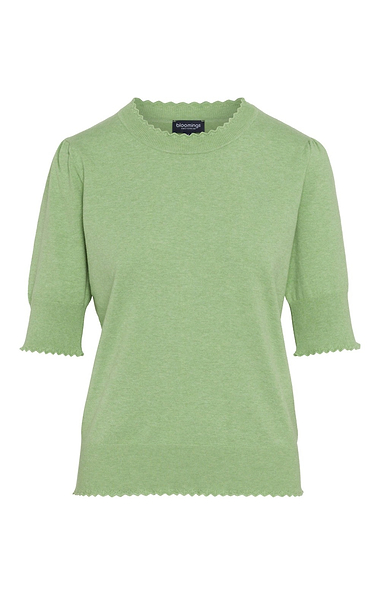 Ladies Scalloped Edge Short Sleeved Top