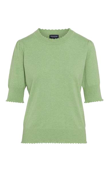 Ladies Scalloped Edge Short Sleeved Top