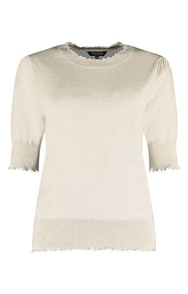 Ladies Scalloped Edge Short Sleeved Top