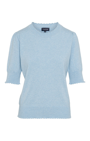 Ladies Scalloped Edge Short Sleeved Top