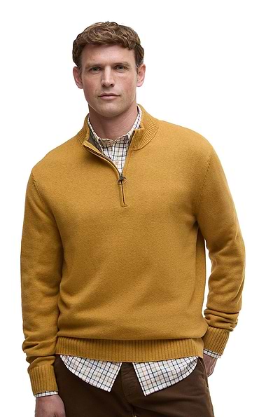 Men's Barbour Kelson Half Zip Cotton & Wool Jumper