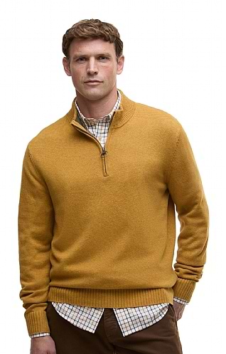Men's Barbour Kelson Half Zip Cotton & Wool Jumper