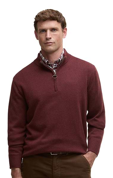 Men's Barbour Kelson Half Zip Cotton & Wool Jumper