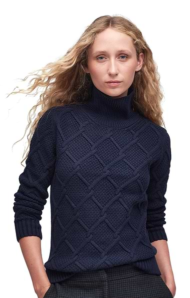 Ladies Barbour Burne Roll Neck Knit