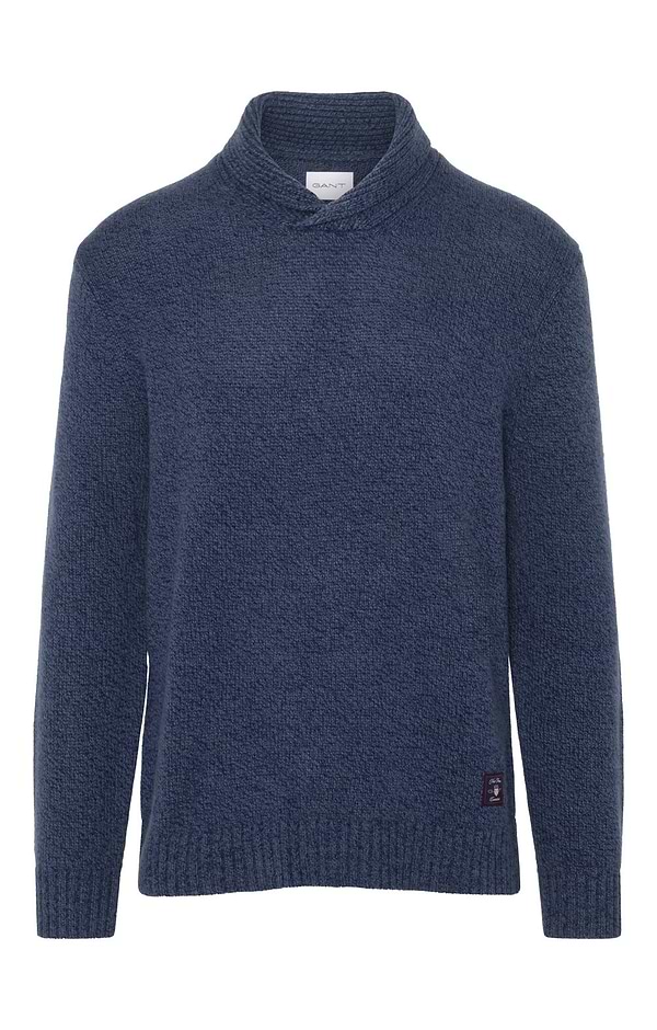 Men's Gant Mouliné Shawl Collar Pullover
